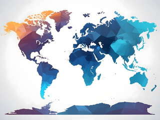 2D illustration of abstract world maps for background design.