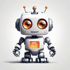 Robotic Logo Cartoon Design Very Cool 