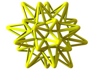 Wireframe Shape Stellated Truncated Icosahedron 3D print model - obrazy, fototapety, plakaty