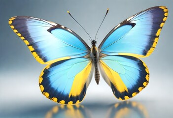 butterfly on solid  background