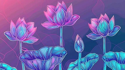  A colorful illustration showcases a cluster of lilac blossoms against a multi-hued backdrop featuring purples, blues, and pinks, with dynamic swirls