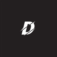 Initial letter D logo and wings symbol. Wings design element, initial Letter D logo Icon, Initial Logo Template