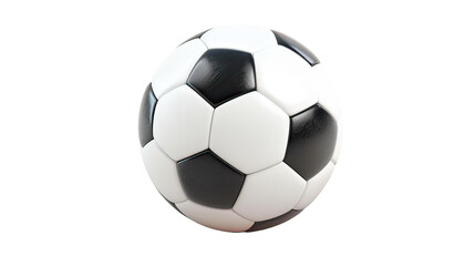 Fototapeta premium Soccer Ball isolated on white, classic and visually appealing Ai Generative