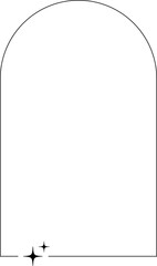 Minimalist aesthetic line frame