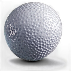 Close-up golf ball isolated on transparent background