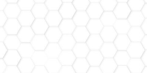 Abstract background for design. Abstract white hexagon background for backdrop. Seamless pattern of the hexagonal image. Vector illustration