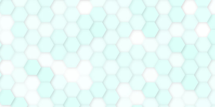 Abstract background for design. Abstract white hexagon background for backdrop. Seamless pattern of the hexagonal image. Vector illustration