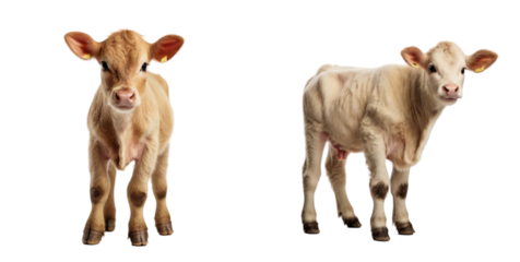 set of calf isolated on transparent background