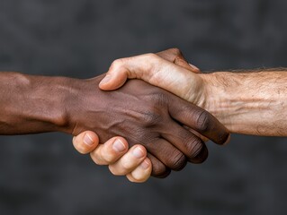 Two Black Men Shaking Hands