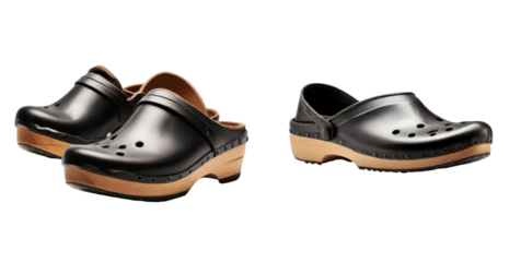 set of clogs isolated on transparent background