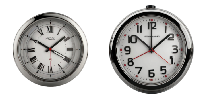 set of clock isolated on transparent background
