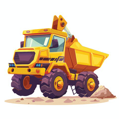Obraz na płótnie Canvas Construction and truck design cartoon vector illust