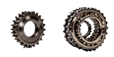 set of gear isolated on transparent background