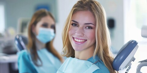 Fototapeta premium woman dentist concept with beautiful woman