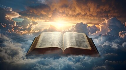 The Holy Bible Revealed in the Celestial Splendor of the Heavens - obrazy, fototapety, plakaty