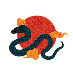 Fototapeta premium New Year's Eve 2025, the year of the snake in Asian style