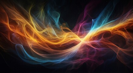 Obraz premium Radiant Spectrum of Shimmering Particles, Abstract Colorful Background