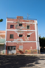 Bâtiment dans la ville de Mindelo sur l'île de Saint Vincent au Cap Vert