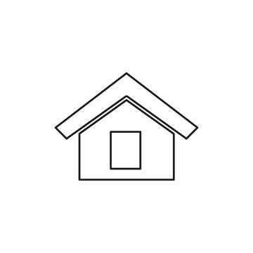 house icon symbol vector flat liner illustration on white background..eps