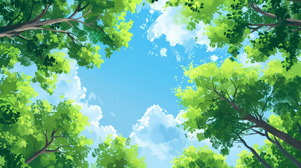 Realistic illustration of a green and blue earth, with trees growing on it, symbolizing environmental care and eco-friendly living.