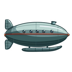 Dirigible icon image cartoon vector illustration 