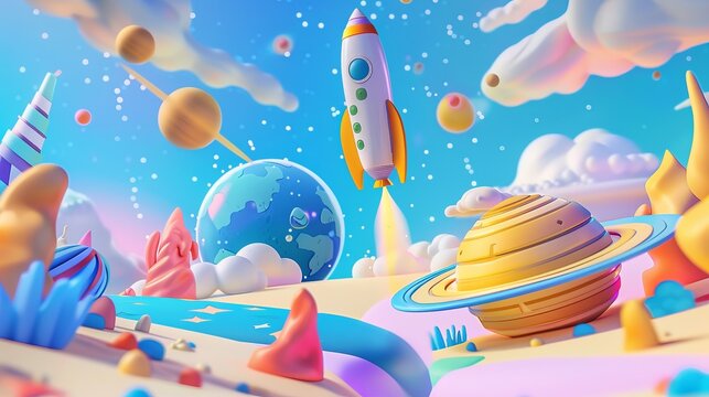 A futuristic background, creatively designed to capture the essence of cosmic space, serving as an abstract horizontal banner concept for game metaverse representations