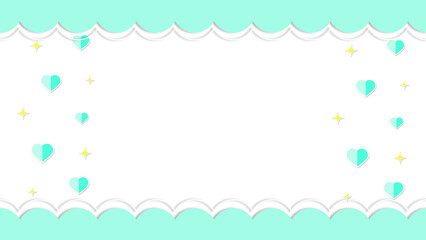 ゆらめくハートとストライプの背景
背景透過