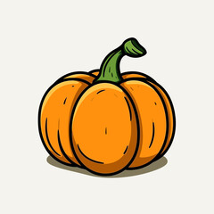 Pumpkin hand-drawn illustration. Pumpkin. Vector doodle style cartoon illustration