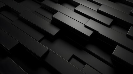 black rectangular tiles wallpaper abstract graphic poster web page PPT background - obrazy, fototapety, plakaty