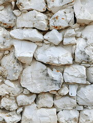 A huge old white stone wall texture. Pattern stones wall. High-resolution