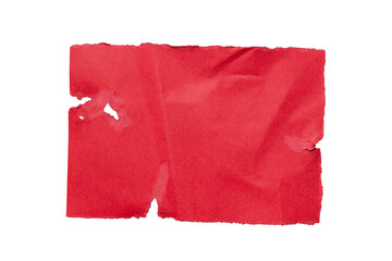 Ripped red paper isolated on transparent background, torn paper png