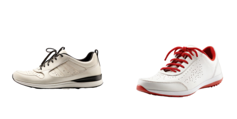 set of shoes isolated on transparent background