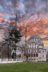 Fototapeta na wymiar Nusretiye Mosque view in Istanbul