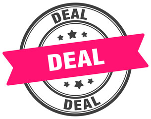 deal stamp. deal label on transparent background. round sign
