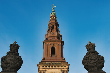 COPENHAGEN, DENMARK, AUGUST 30, 2021: Copenhagen iconic view. During summer on a sunny day.