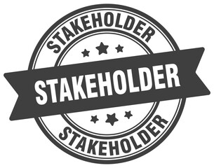 stakeholder stamp. stakeholder label on transparent background. round sign