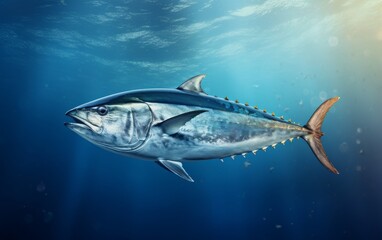 Elegant Fish with Distinctive Silver Coloration - obrazy, fototapety, plakaty