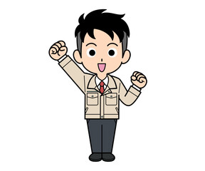 元気な営業マンの男性