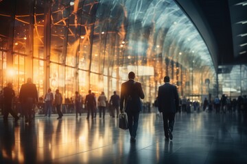 Group of People Walking Around at Expo Generative AI