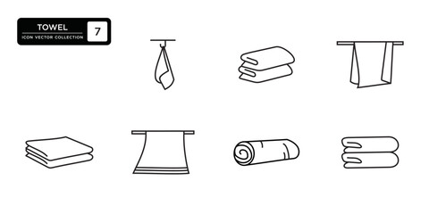 Towel icon collection, vector icon templates editable and resizable