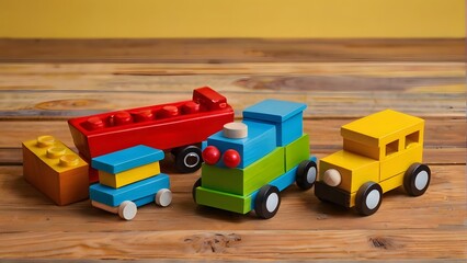 wooden toy train, ai generated