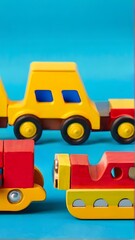 Naklejka premium colorful toy cars, ai generated