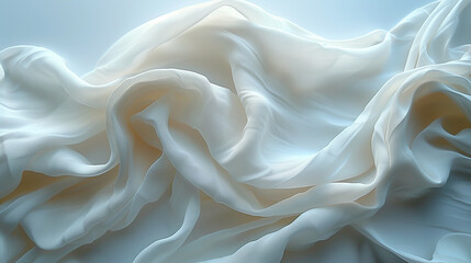 White silk fabric abstract background