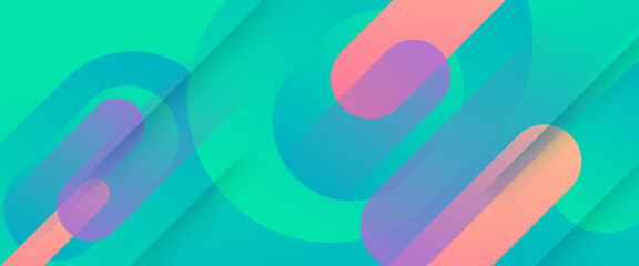 Colorful vector simple and minimalist modern abstract gradient banner with geometric shapes. For website, banners, brochure, posters, flyer, card, and cover