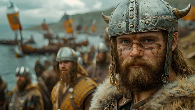 Viking warriors traveled by boat to the coast to attack England and other kingdoms.