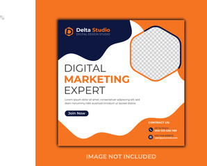 Digital Marketing Expert Social Media Poster Design Template