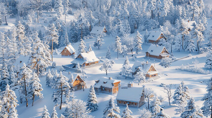 Serene Snowy Landscape for Winter Festivals