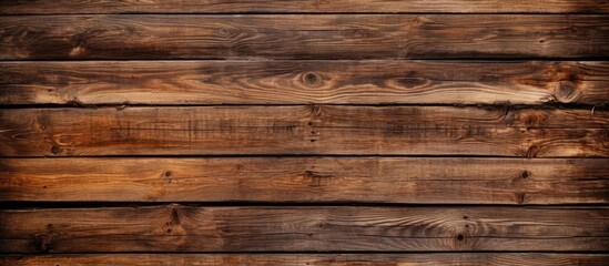 Detailed wood background made of old planks with vintage reclaimed barn wood texture, showing cracks, rusty nails, and stains