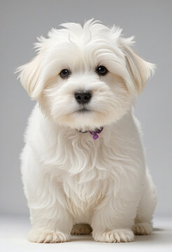 coton de tulear puppy isolated on a transparent background,  