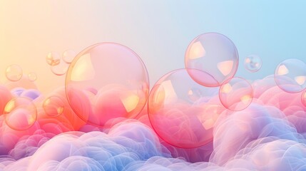 pastel gradient background with custom color stops, experimenting with different positions and opacities to achieve a unique and visually appealing result. - obrazy, fototapety, plakaty